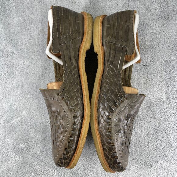 WILL Leather Goods Woven Leather Huarache Loafers Mens Size 12 Green Hand Woven main image 10